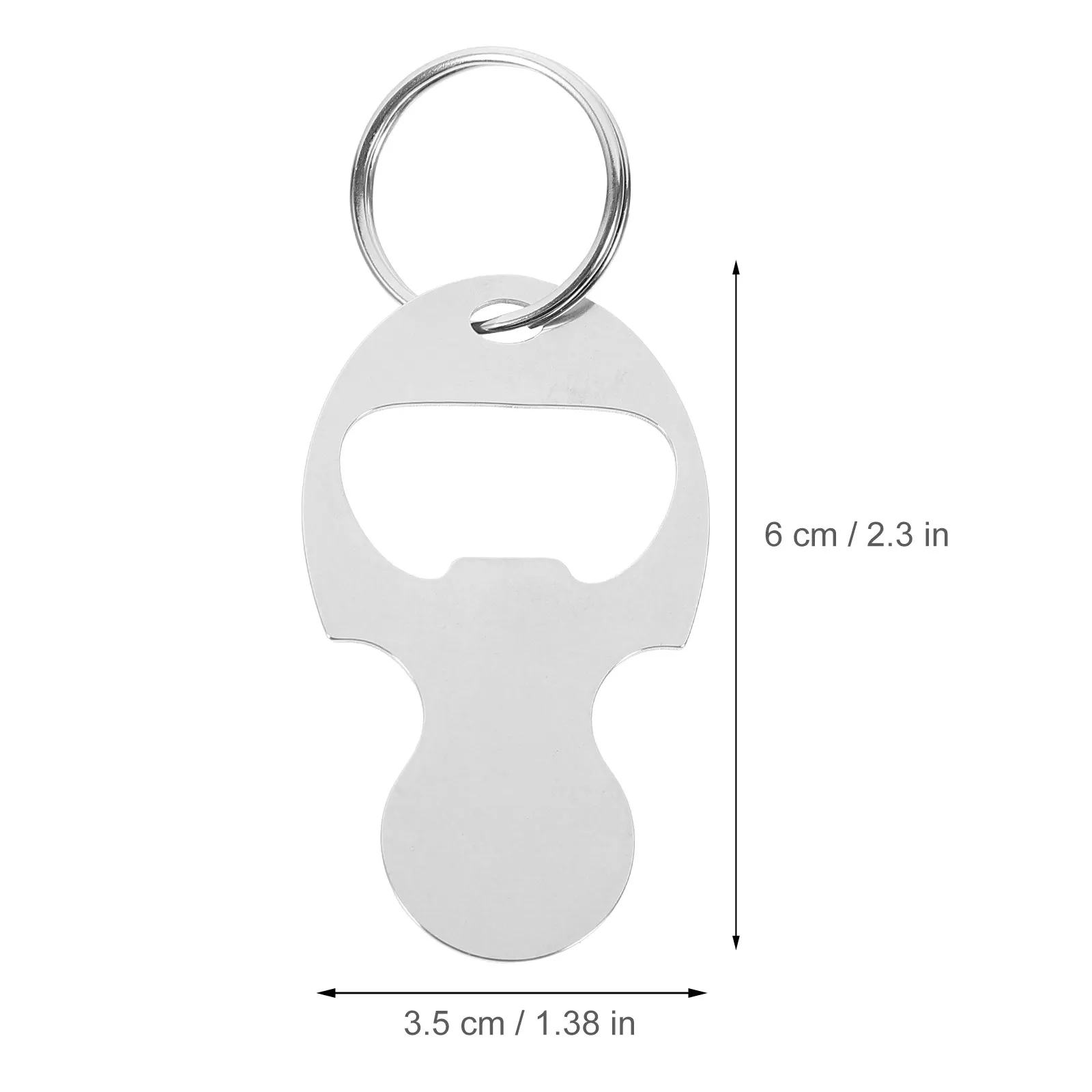 6Pcs Token Keychain for Shopping Trolley Smooth Alloy Key Ring with Bottle Opener Function Trolley Tokens Keychain Portable