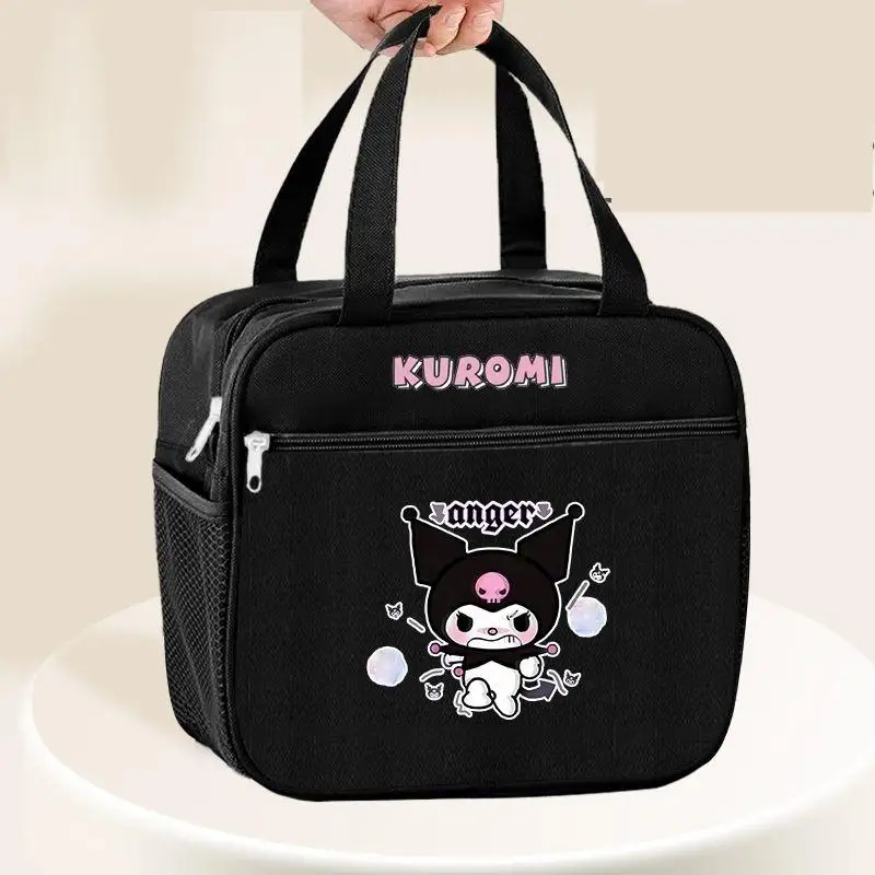 

Hot Sanrio Office Worker Thermal Bag Kuromi Student Cartoon Kawaii Waterproof Handheld Lunch Box Bag Portable Large Capacity New