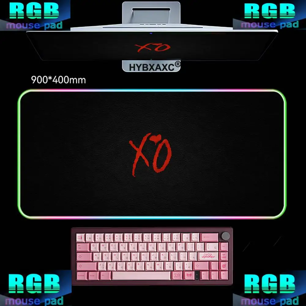 

900X400MM HYBXAXC Mouse Pad RGB Mouse Pad Desk Mat HD Gamer Large LED Light XXL The Weeknd Xo Gaming RGB Mouse Pad