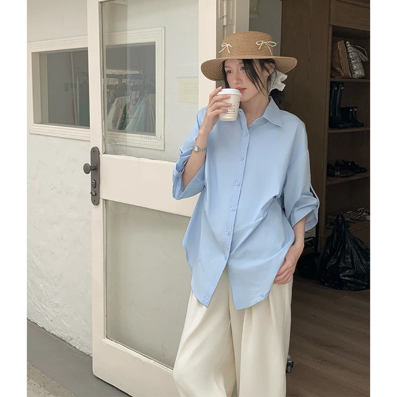 ใหม่ Elegant สีทึบอารมณ์เสื้อผู้หญิงฤดูร้อนใหม่โปโลแขนสั้นเดี่ยว Breasted เสื้อสเวตเตอร์ถักแฟชั่น Casual Top