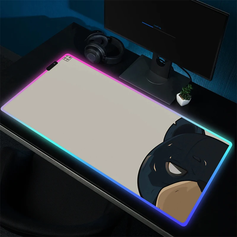 Borracha Gaming Mouse Pad com LED Backlit, Non-Slip Mousepad, RGB Dragão japonês, Gamer HD Print, Acessórios de computador, XXL