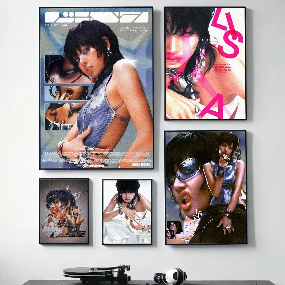 1pc Singer L-LISA ROCKSTAR Music Albums ARTWORK Poster HD Posters Home Room Bar Cafe Decor Art Wall Painting Picture