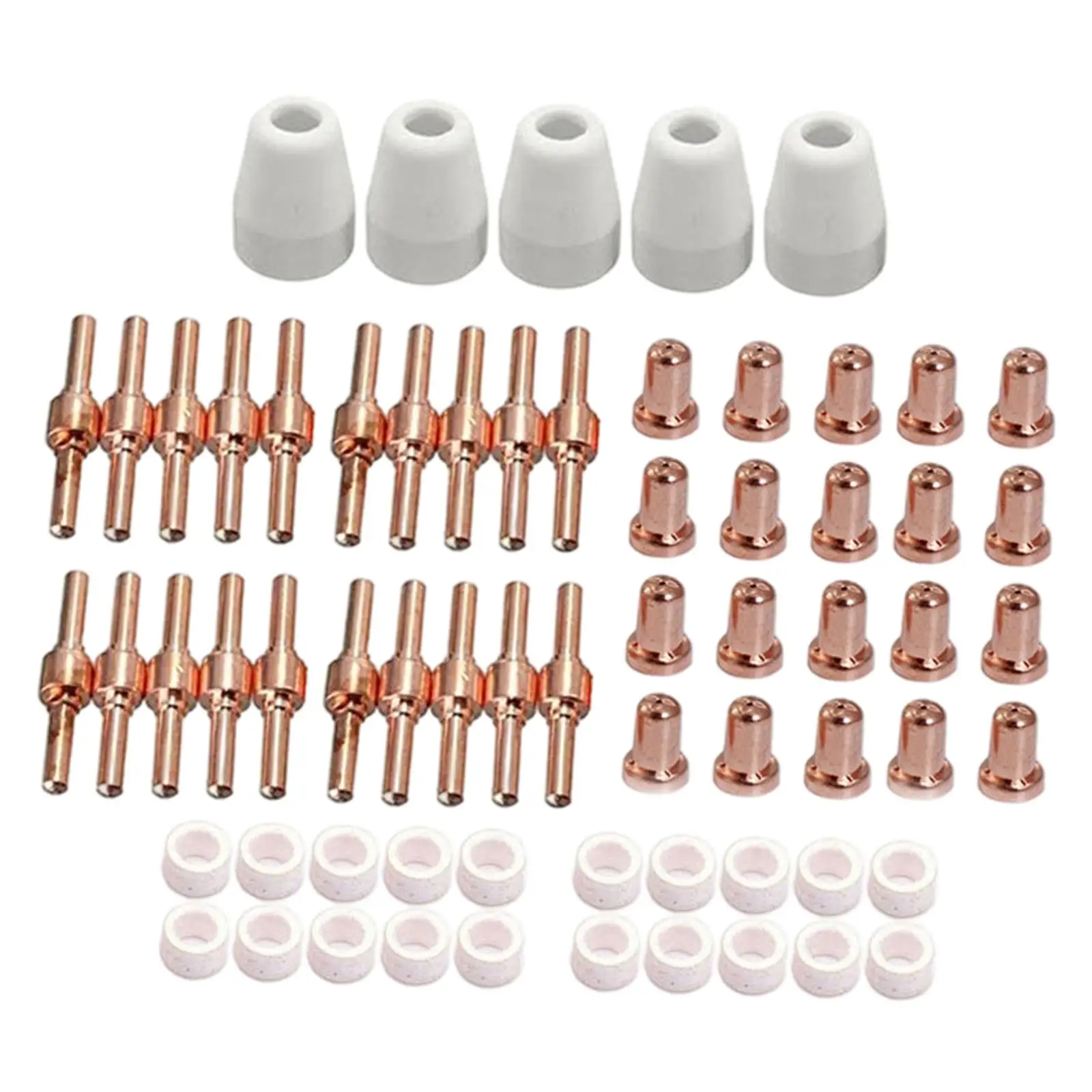 65Pcs Plasma Cutter Tip Electrodes Cup Kit Cut Electrode 40 Nozzles Kit