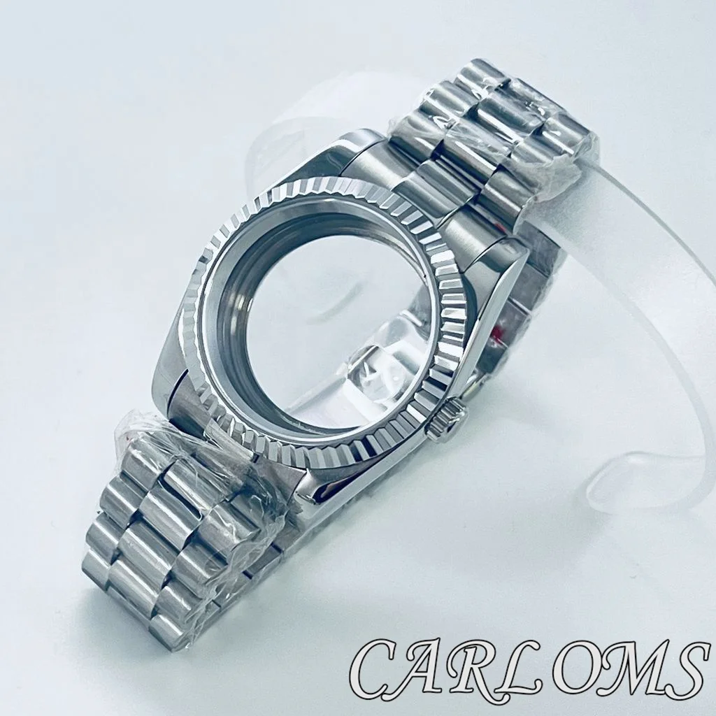 TOP 36mm 40mm ETA 2824 PT5000 NH34 NH35 NH36 NH70 NH72 Movement Silver Stainless Steel Watch Case Sapphire Glass