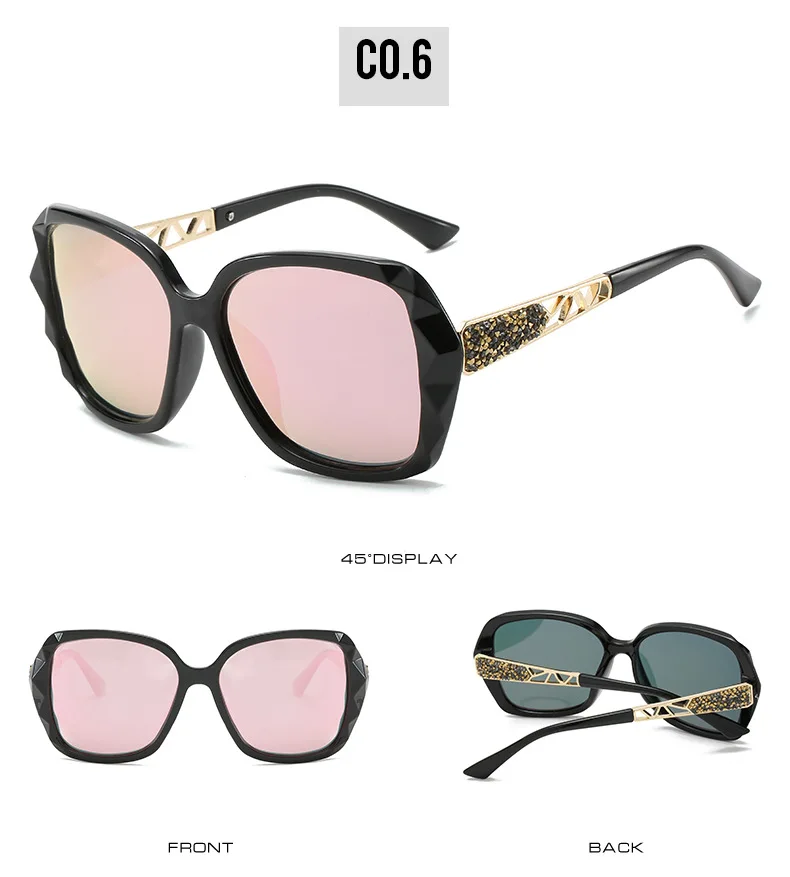 2026 Neue Damen-Sonnenbrille Modische Vielseitige Trend-Polarisierte Sonnenbrille Retro Hochwertige UV400-Schutzbrille Farbverlauf Bunte Sonnenbrillen – Detail 14