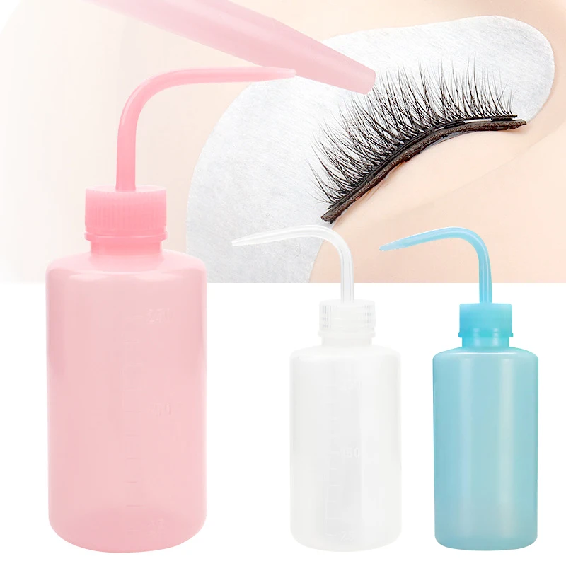 1pc 250ml Eyelash Extension Elbow Flush Bottle Wash Squeeze Bottle Non-Spray 3 Colors Tattoo Diffuser Soap Supply Wash Bottle