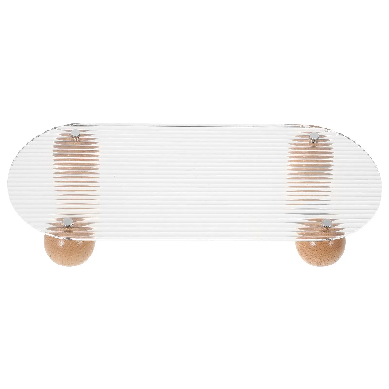 

Acrylic Wood Tray Elegant Storage ganizer for Kitchen Bathroom Vanity Perfume Trays For Dresser Perfume Jewelry Display Shelf