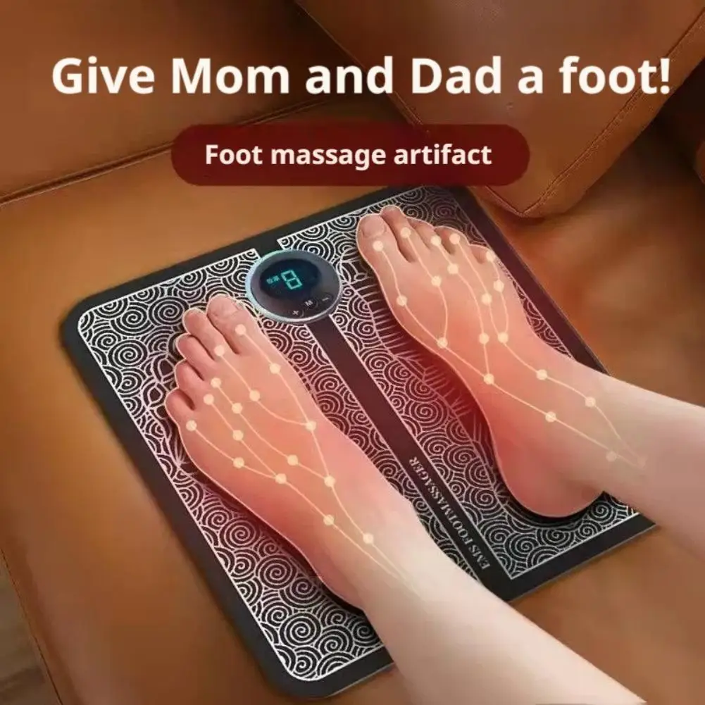 Electric Foot Massage Mat - Muscle Massage Relaxation, Relief Pain, Improve Blood Circulation, EMS Feet Acupoints Mat Relaxation