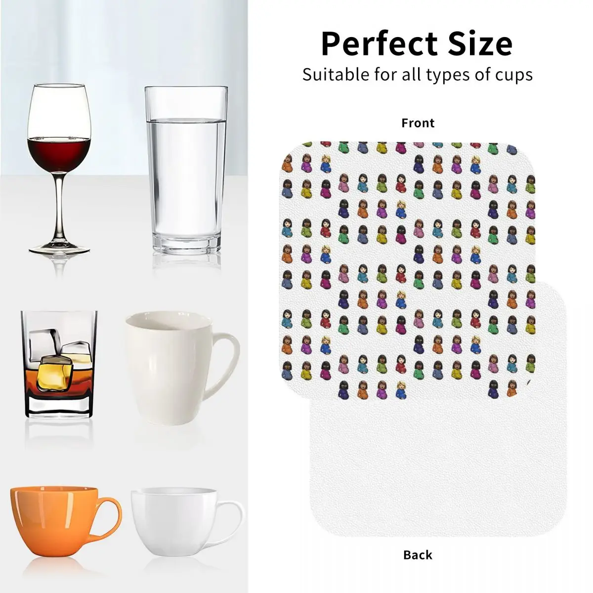 دريك معتمد عاشق الصبي الوقايات المطبخ المفارش كوب عازل مقاوم للماء الحصير القهوة ديكور المنزل أدوات المائدة منصات مجموعة من 4