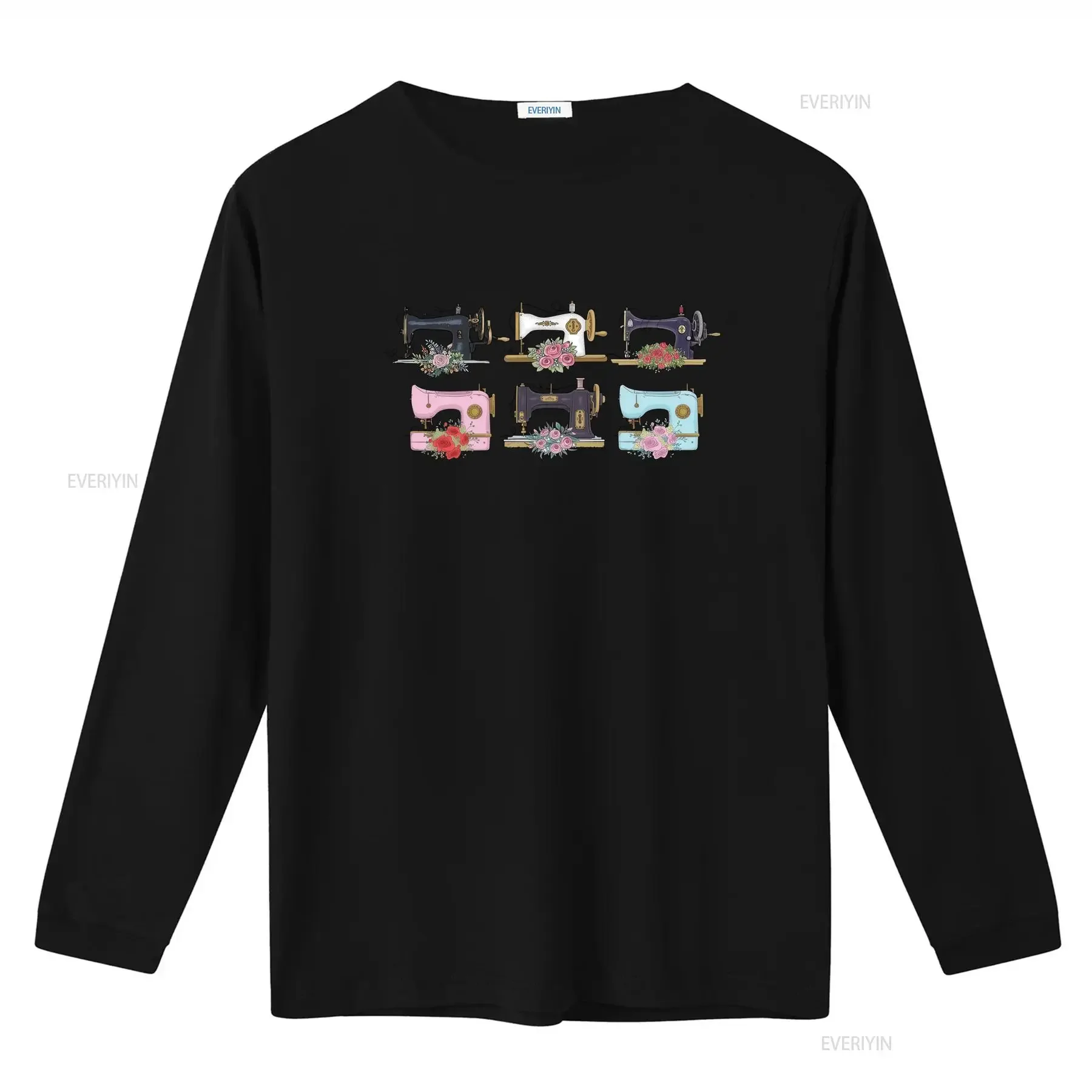 Retro Flower Sewing Machines T Shirt for Lover Crafter Mom Sewciopath Knitting Enthusiast vintage Washed fashion