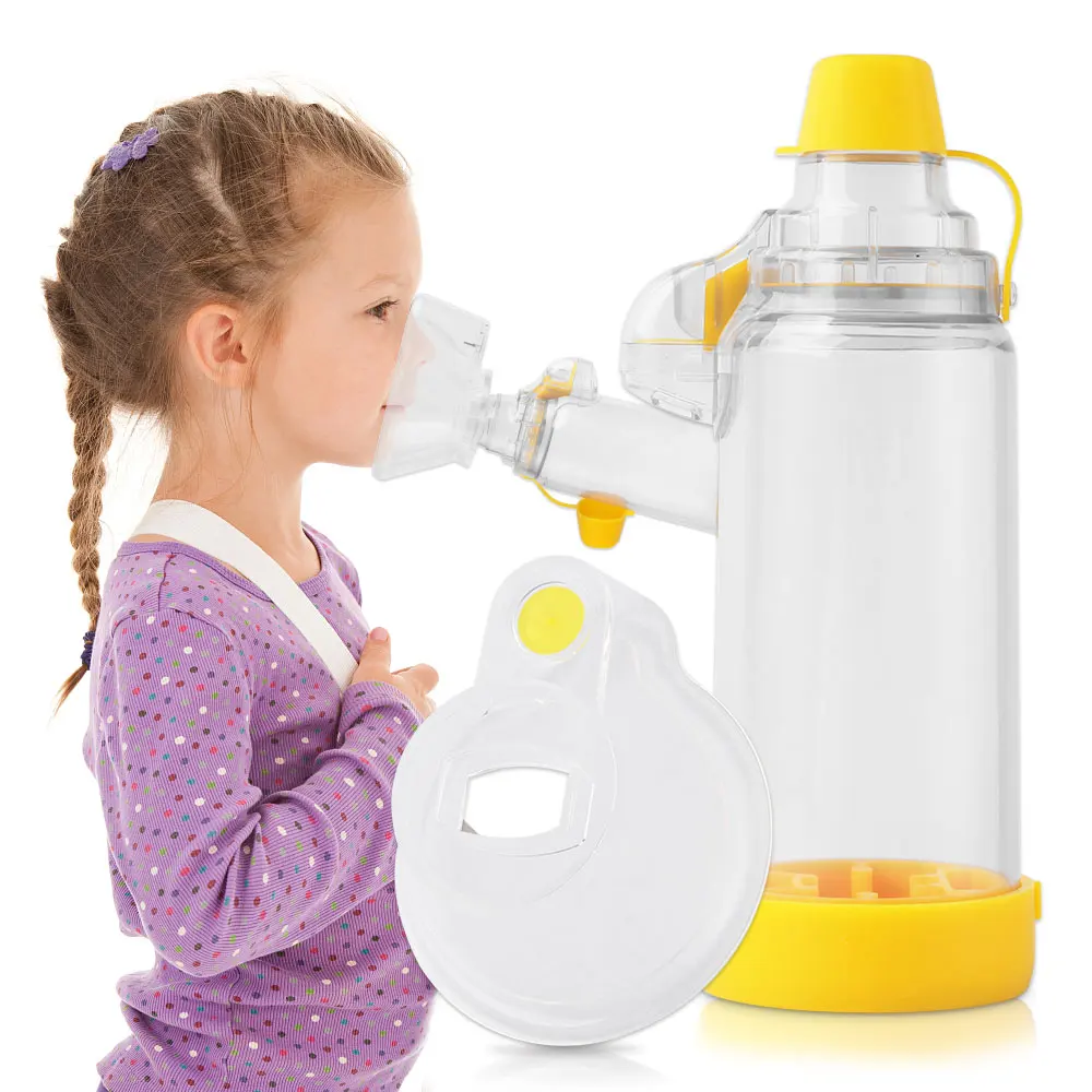 Child Adult Asthma Spacer Inhaler Spacer Inhale Chamber Automizer Mist Storage Air Compressed Nebulizer Tank chamber Msak