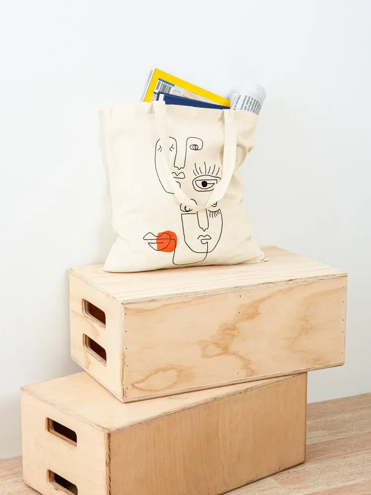 One line fun art for love Tote Bag personalized tote bag luxury women custom fabric bag custom tote