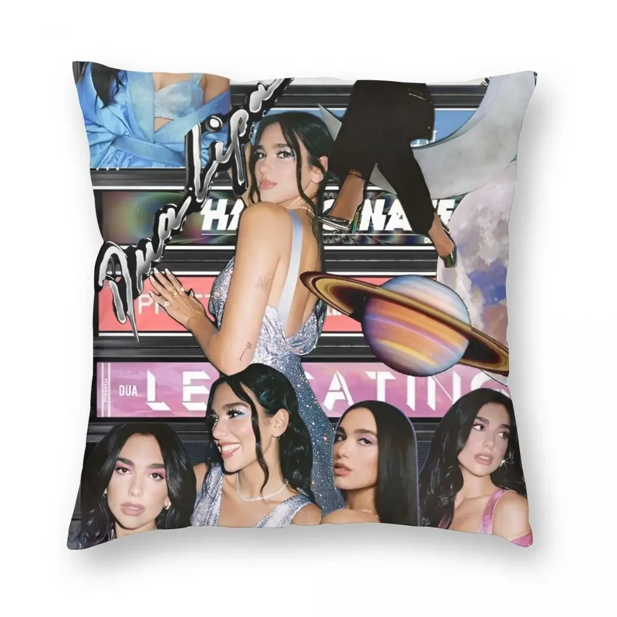 D-Dua Lipa Singer Pillowcase Soft Fabric Cushion Cover Decorative Throw Pillow Case Cover Bed Square 40X40cm