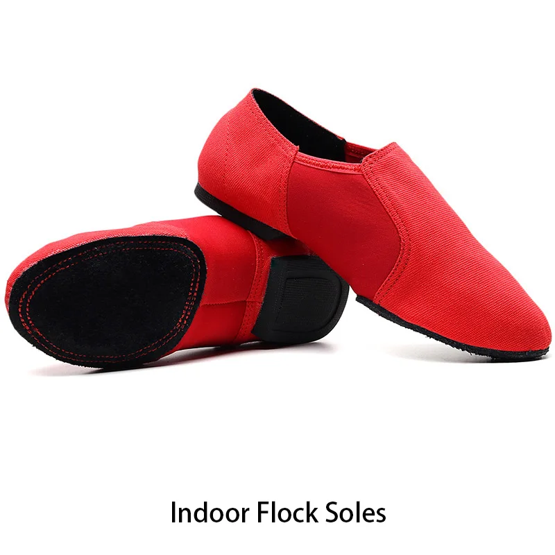 Sapatilhas de lona macia para mulheres, sapatos de dança jazz para meninas, prática indoor e outdoor, sapatos de bailarina