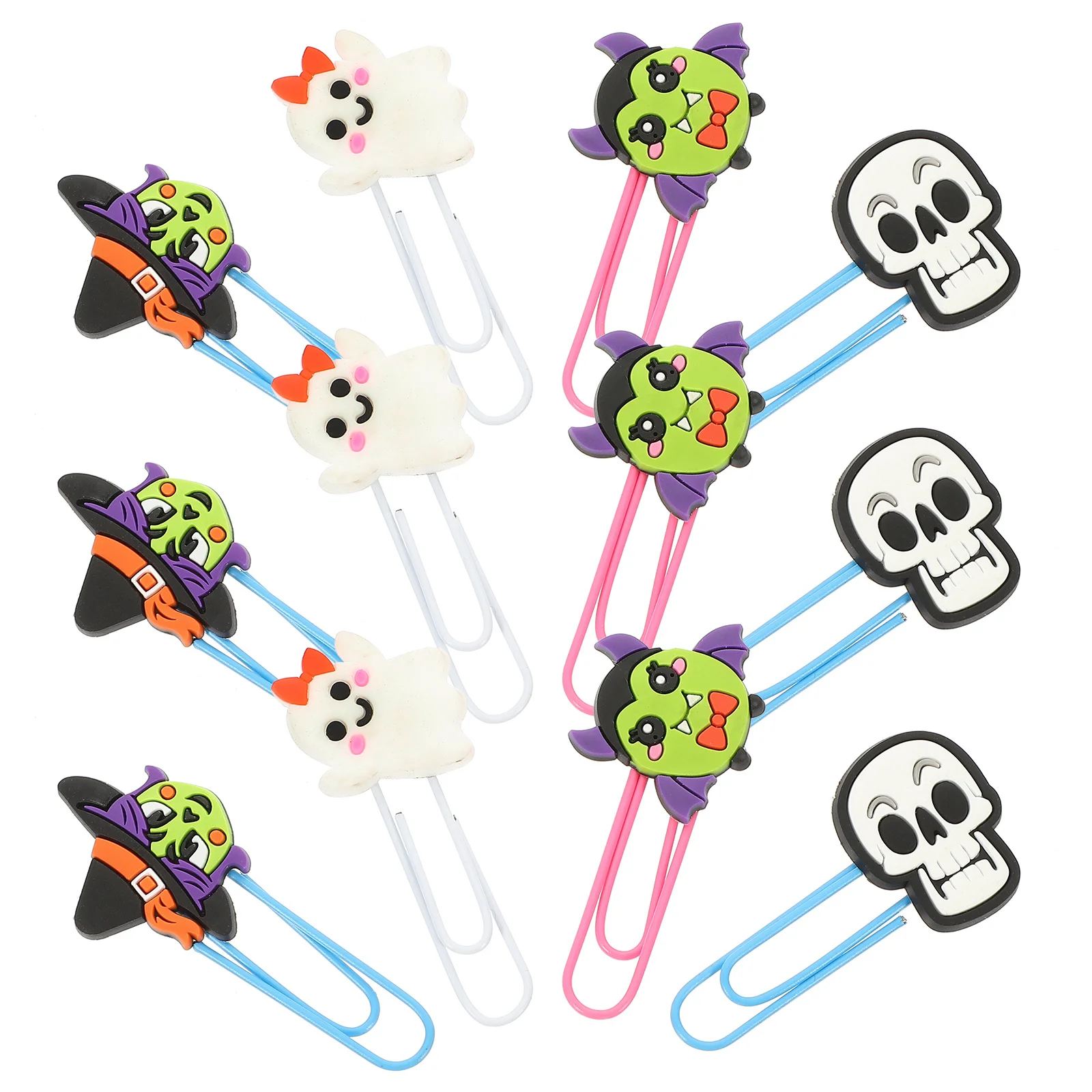 20Pcs Halloween Bookmark Gift Collection Featuring Spooky Elements Reusable Book Marking Clips for Party Favors Holiday Decor