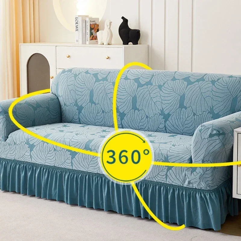 Solid Color Sofa Cover Elastic Sofa Slipcover Adjustable Sofa Cover Furniture Protector Living Room Bedroom Office Home Decor