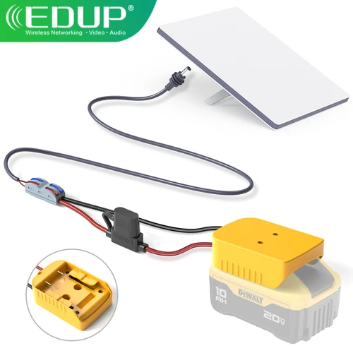 EDUP SK0107 Starlink Mini Cable de alimentación CC Compatible con adaptador de batería Dewalt directo a Starlink Mini Cable de alimentación CC