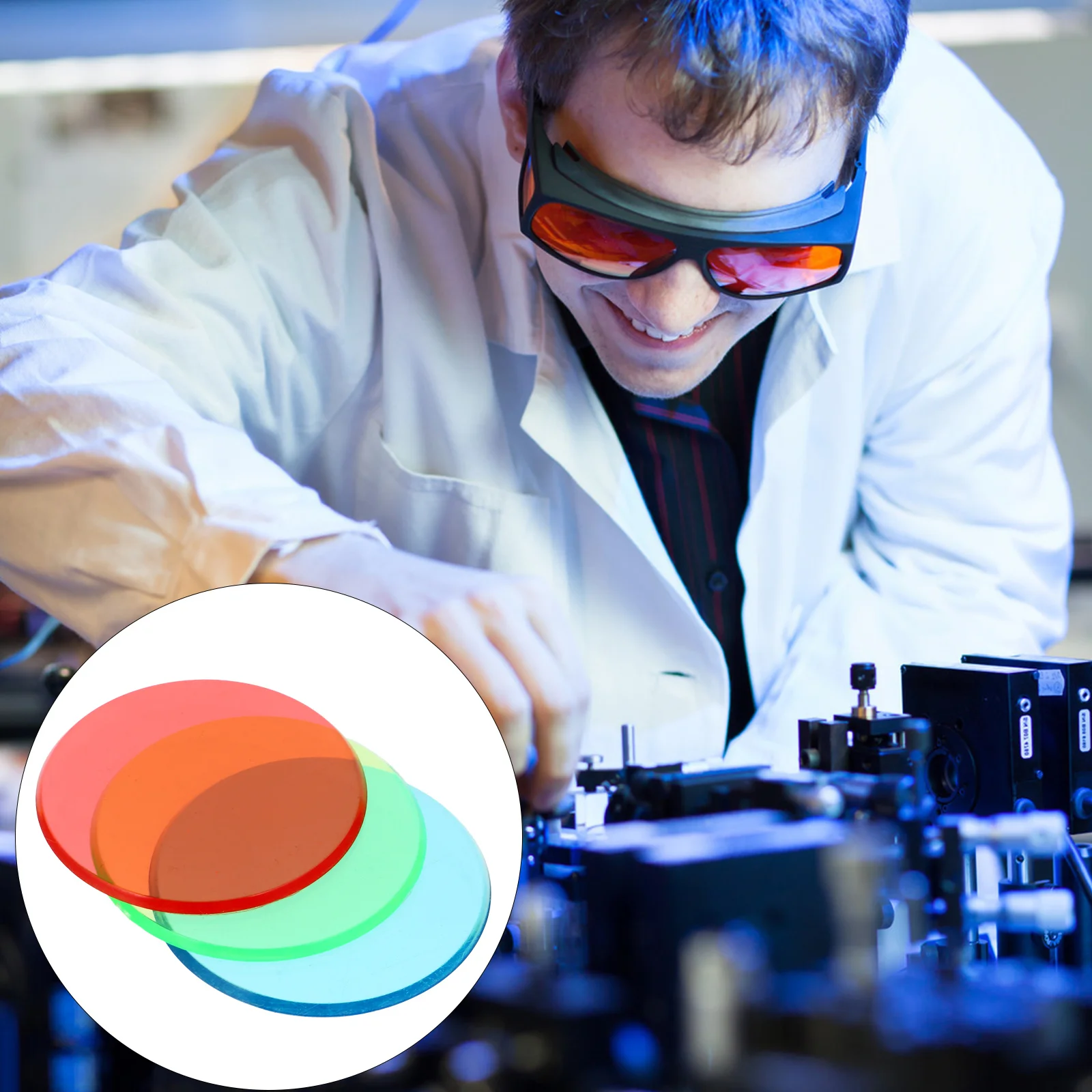 

6Pcs Color Filter Boards Durable Colored Chips Lightweight Educational Tools for Exploring Optics Color Science Effects