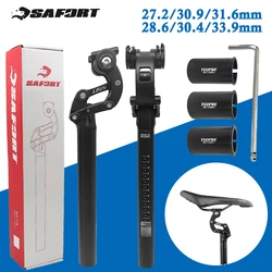 SAFORT 27.2 30.4 28.6mm MTB Seat Post Bicycle Shock Absorber Four-link Suspension Seat Tube For E-bike Gravel Road Bike XC BXM