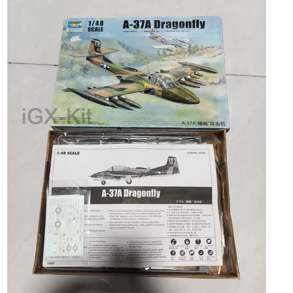 

Trumpeter 02888, масштаб 1:48, США A37A A-37A A37, стрекоза, свет, земля, атака, самолет, пластиковая модель, строительный комплект, ручная работа