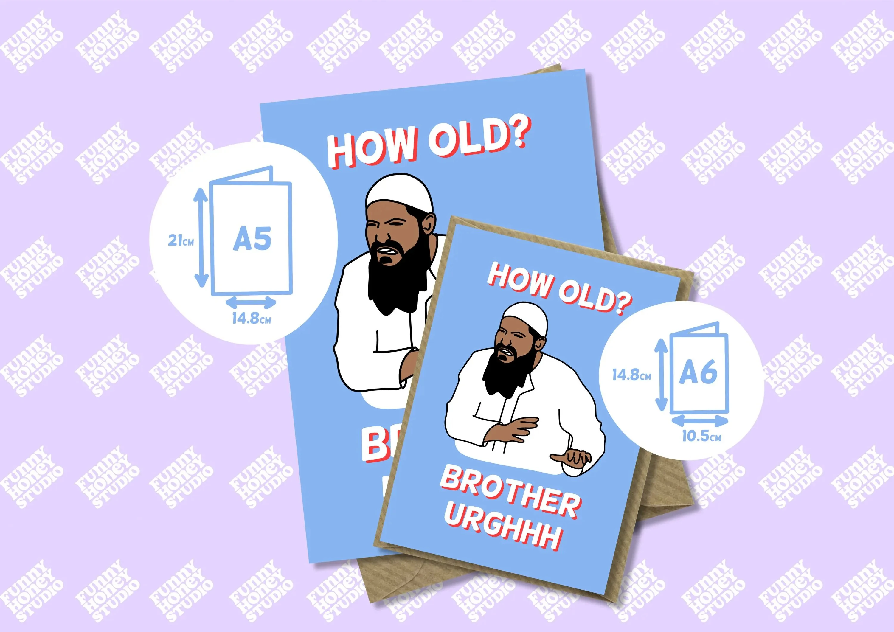 Как старый брат Urgh Eww Whats That Brother Meme Забавная карта на день рождения Новая работа A6 A5 от Funny Фото №3