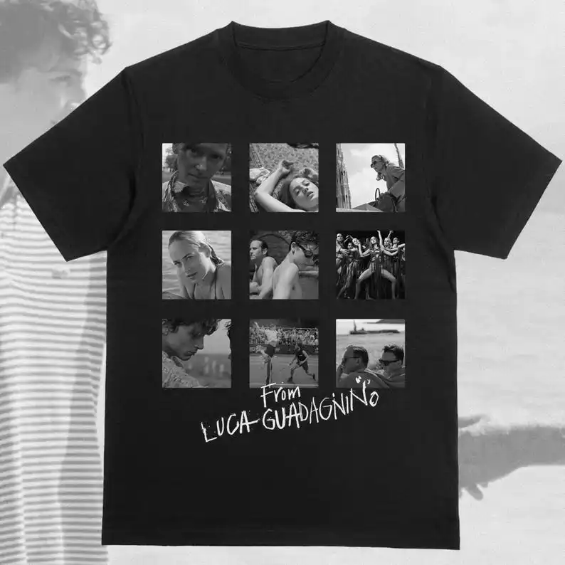 T-shirt graphique style vintage Luca Guadagnino |   T-shirt rétro pour les amateurs de films |   Défiantes, appelons-moi par ton nom, Queer