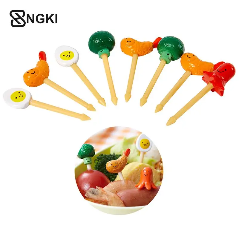 Mini tenedor de fruta con forma de pata de gato para niños, palillo de dientes con dibujos animados de animales, pastel, aperitivos, postre, comida, fruta, decoración de fiesta