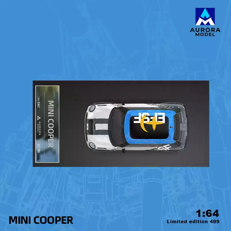 GT MINI zabawki dla dzieci AM1:64 Cooper Lightning Cow odlewana symulacja aluminiowy model samochodu mecha latte kolekcja sztuki ozdoba prezent