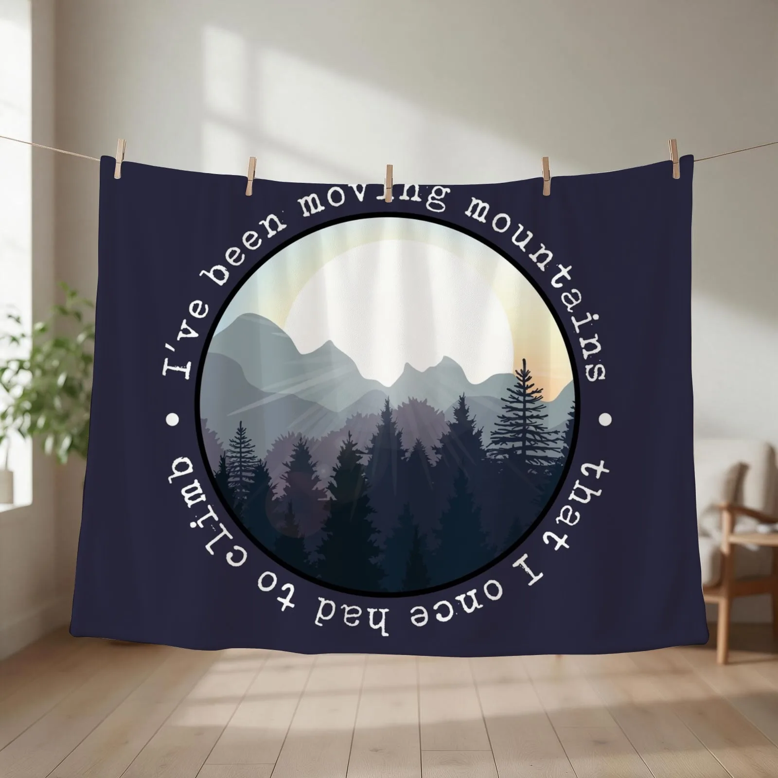 I've Been Moving Mountains Throw Blanket for babies Decorative Beds Furrys warm winter Blankets