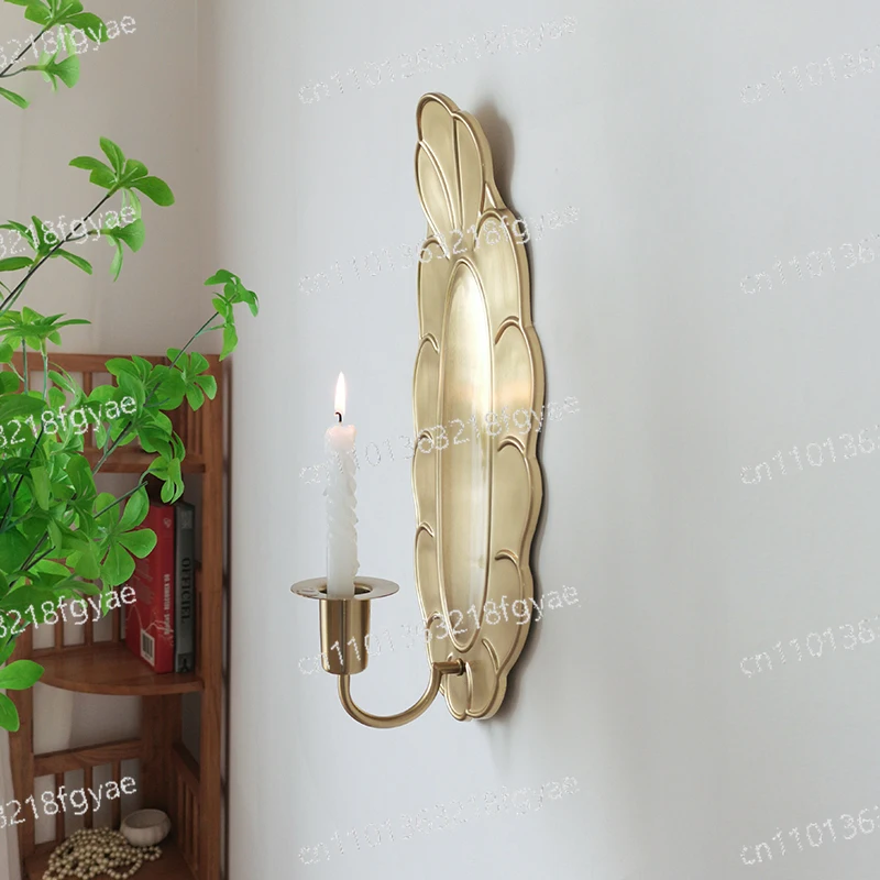 

Bedroom Home Wall Mounted Candlestick Antiquity Old Romantic Iron Decor Vintage Candle Holder Metal Wall Decoration Living Room