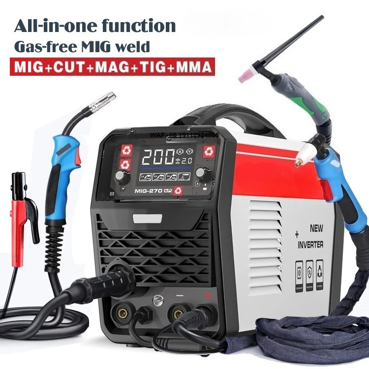5 in 1 Multifunctional All-in-one Machine MIG TIG Plasma CUT Free Gas Mig MMA Inverter Outdoor Welding Machine Welder Equipment