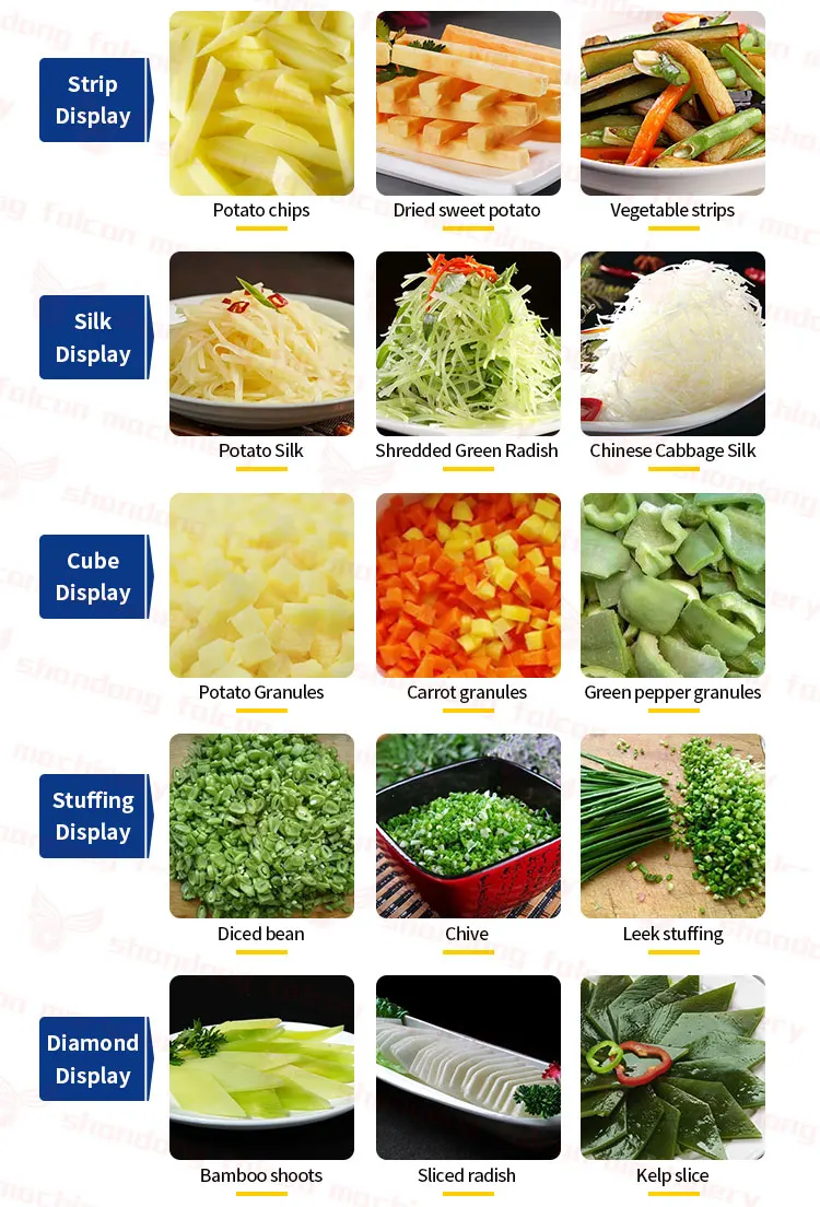 YQC660 Automatic Multifunctional Vegetable Slicer Cutter Onion Chopper Dicer for Food Shops