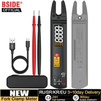 BSIDE U1 Digital Clamp Meter Fork DC AC Professional 100A Ammeter Pliers T-RMS Current OpenJaw Electrical Tester Auto Multimeter