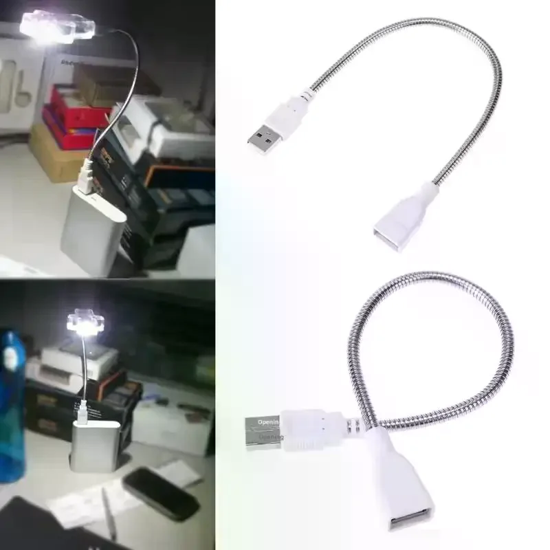 USB Extension Cable LED Light Fan Power Supply Adapter Male To Female Cable Flexible Metal Hose Cord M20