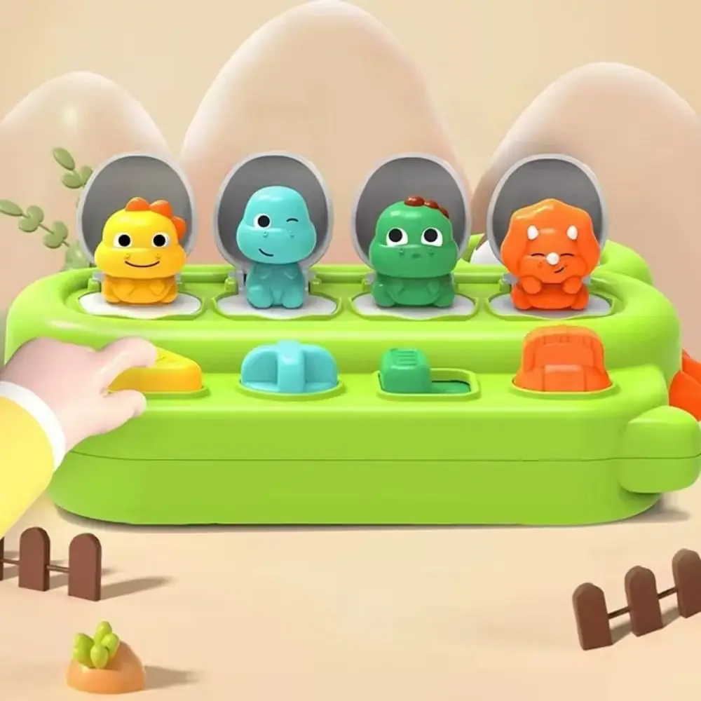 Montessori Kiekeboe Schakelkast Dinosaurus Knop Interactieve Dierenspeelgoeddoos ABS Giraffe Pop-up Dieren Speelgoed Kindergeschenken