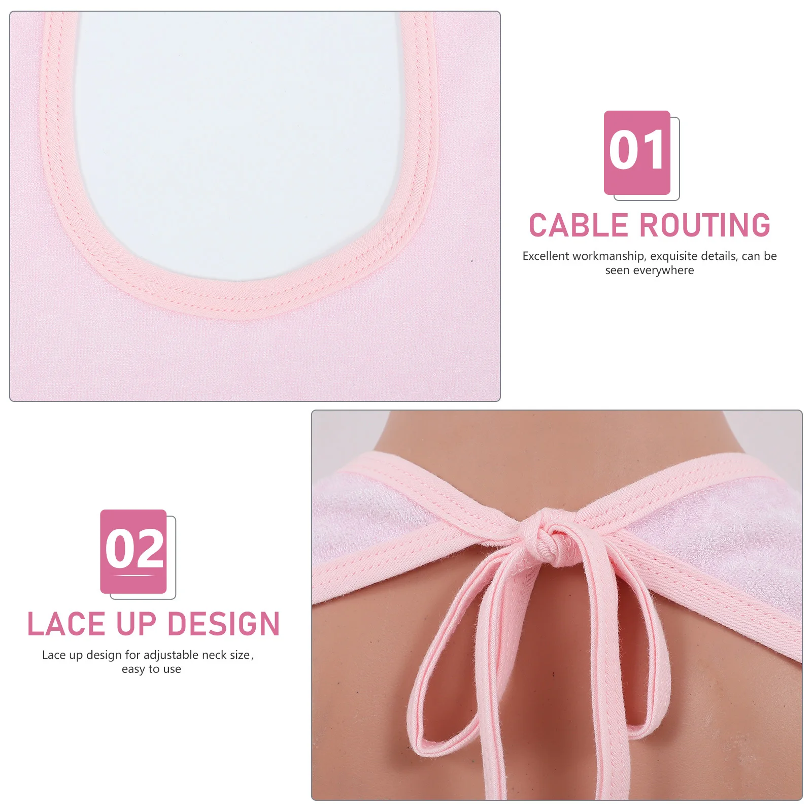 

Waterproof Adult Bib for Elderly Meal Time Protection Adjustable Eating Apron Soft Skin-Friendly Fabric Ideal for Bedridden