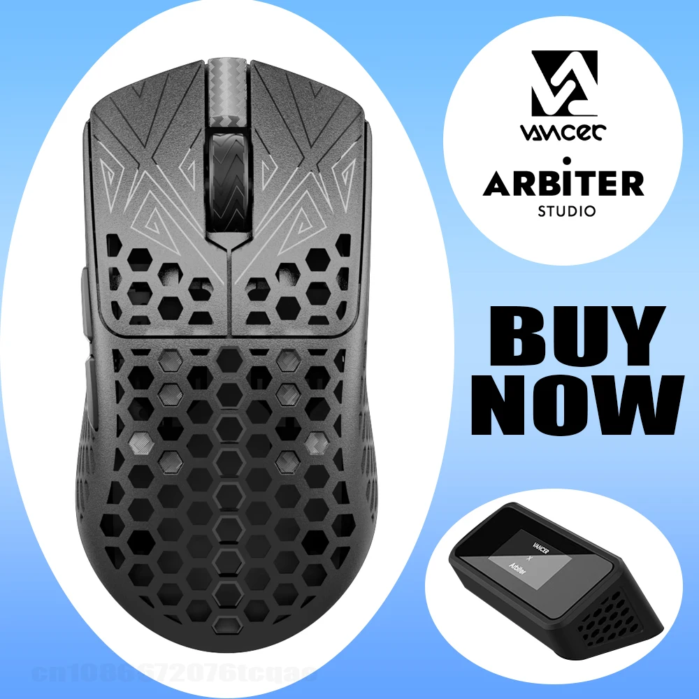 

In-Stock Vancer Akitsu Carbon Fibre Mouse 8K Dual Mode Lightweight LCD Screen Wireless Gaming Mouse Low Delay Pc Gamer Valorant