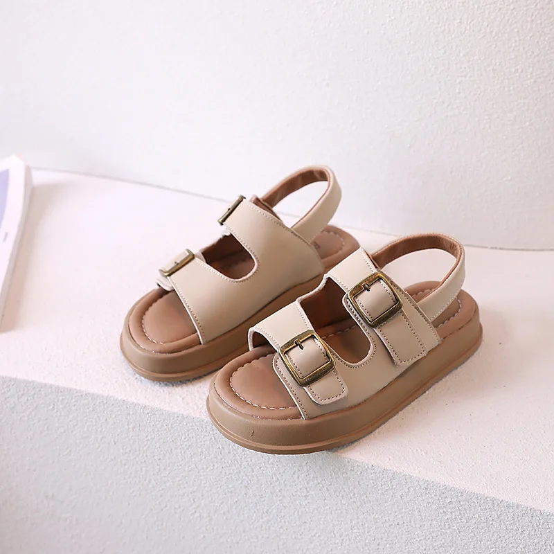 Slides Slingback Soft Bottom Beige Girls Sandal Platform Sandals lassic Brown Boys Sandals Summer Sea Holiday Shoes