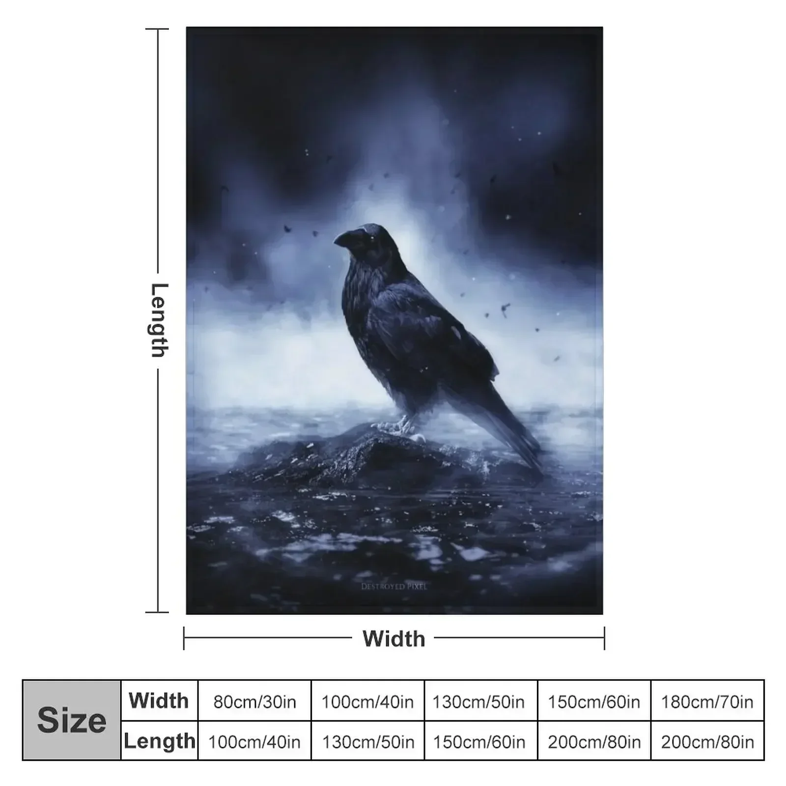 Raven in mystical light Throw Blanket Loose Thermal Plaid Picnic Blankets For Bed valentine gift ideas Blankets