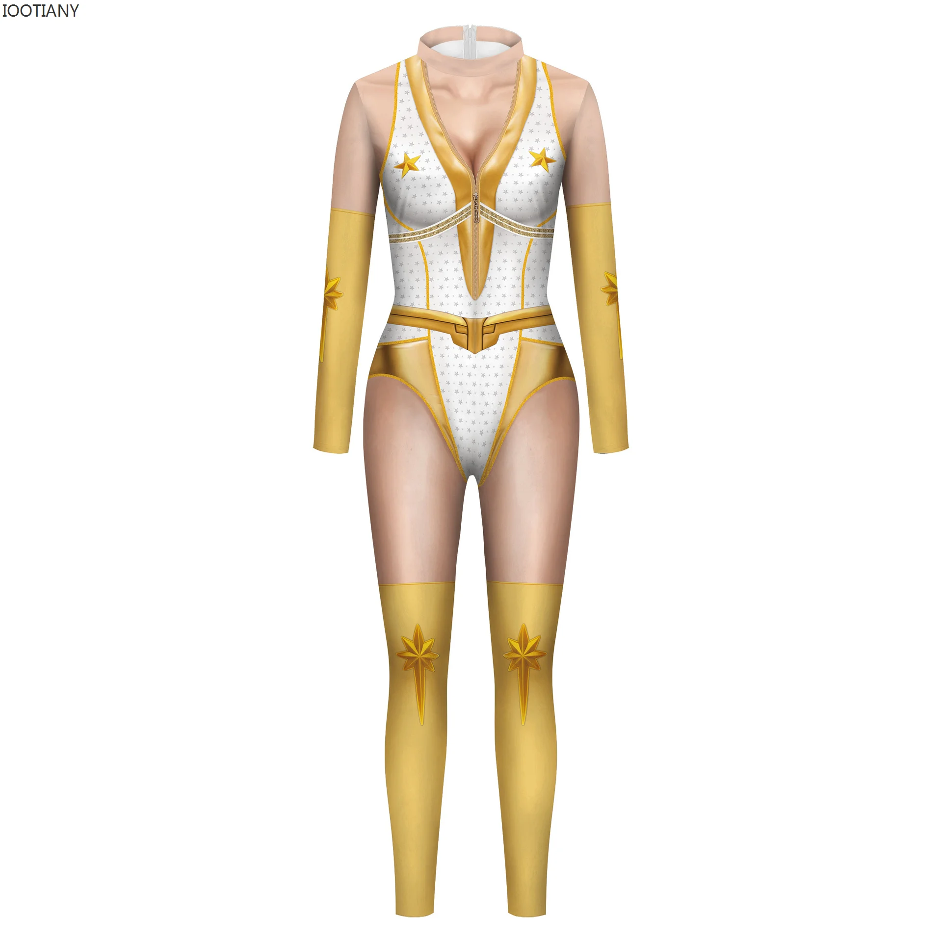 Halloween Film Cosplay Jumpsuit Starry Sky Super Hero Series Of Print Bodysuit Anime Game Show Zentai Suit Rave Outfit Catsuit