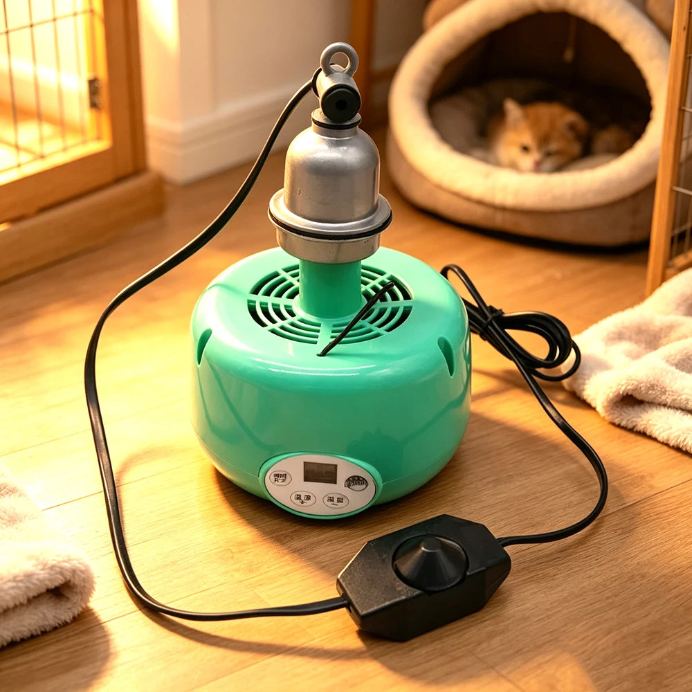 300W Farm Animal Heating Lamp E27 Socket Pet Warmer Light Fan Heater for Poultry Chicks Ducklings Piglets Small Pets Reptiles