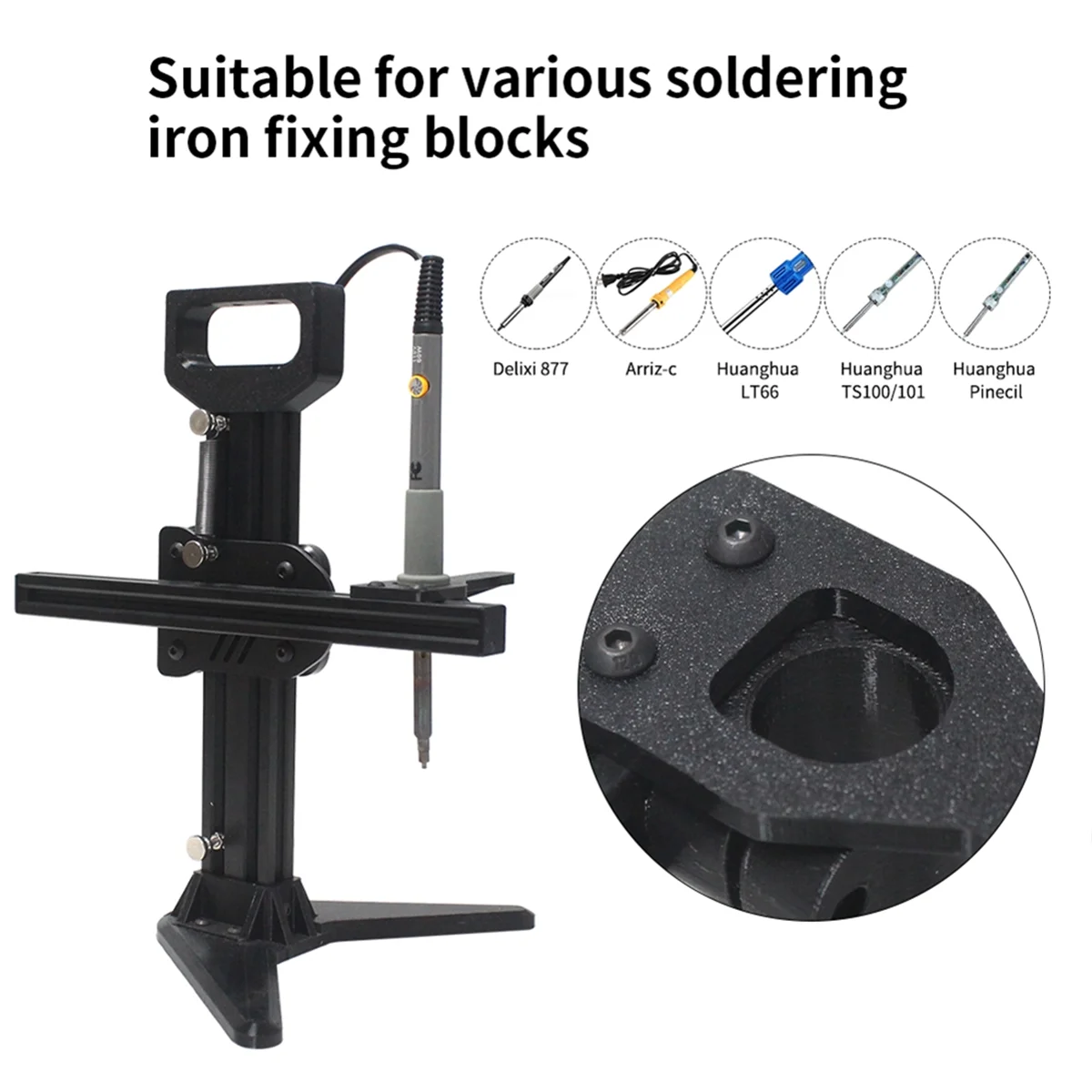 

Heat Set Insert Press Tool with Soldering Iron Tip Thread Insert Nut Embedded Kit for 3D Printing Accessories EU Plug