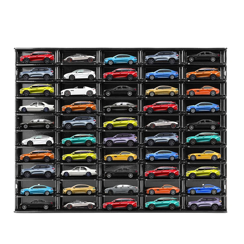 Wall‑Mounted Dustproof Display Case Space‑Saving Wall Hanging Storage for 1/64 Scale Diecast Collectible Car Models Home Decor