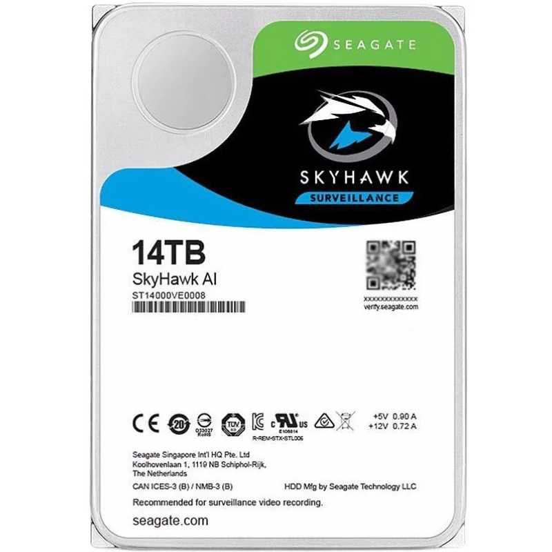 

Seagate SkyHawk AI 14 ТБ 3,5 дюйма SATA 7200 об/мин внутренний жесткий диск ST14000VE0008
