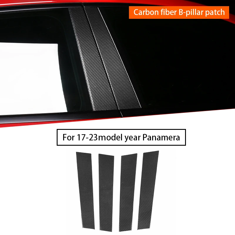 Carbon Fiber Pillar Posts Cover Trim Fit For Porsche Panamera 971 2017-UP