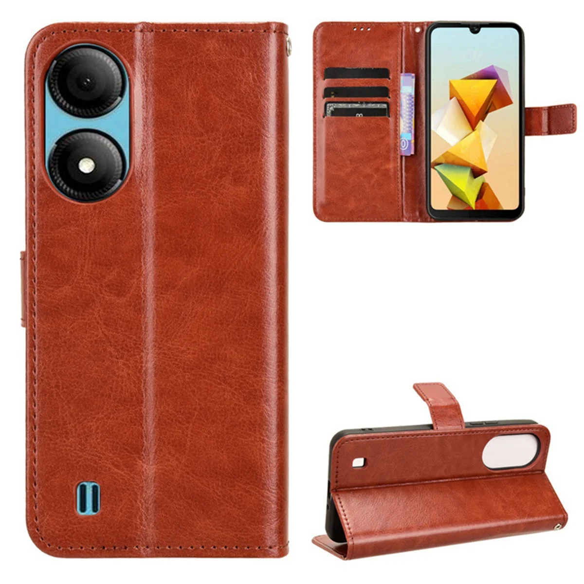 Para ZTE Blade A33S funda de teléfono funda tipo billetera para ZTE Blade A33S