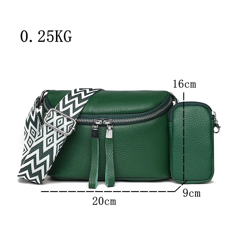 New Luxury Genuine Leather Messenger Bag Women Handbag Designer Cowhide Crossbody bag Daily Fashion Use Wallet Mobile Phone Bags