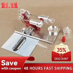 Stirling Engine Steam Engine Model Micro Generator Luminous Power Generation Model Scientific Physics Experiment Toy Gift