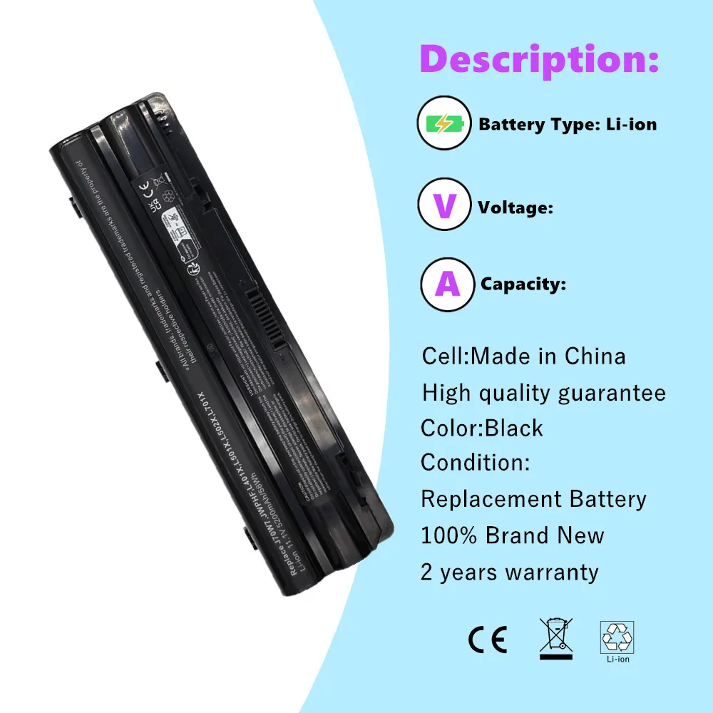9cells 7800mAh laptop Battery For Dell XPS 14 15 17 L401x L501x L502x L701x L702x 312-1123 312-1127 J70W7 JWPHF R795X WHXY3
