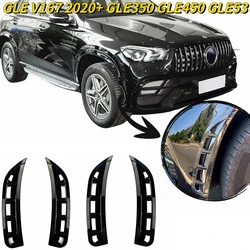 Front Bumper Air Vent Hood Fender Trim For Mercedes Benz GLE V167 2020+ GLE350 GLE450 GLE53 Intake Canard Cover Spoiler Splitter
